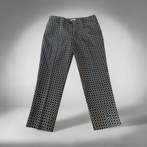 NEW, Dalia, Capri Pants, Black White Geometric Print, Size 10, Stretch